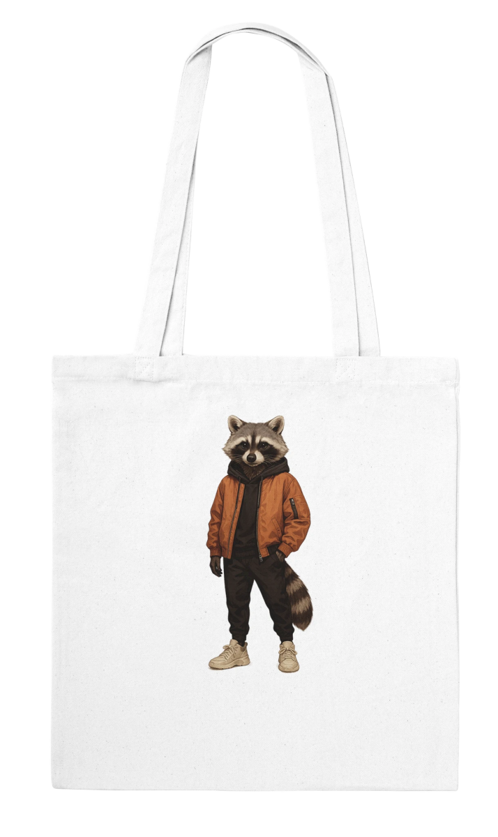 Raccoon Streetwear Chic Tote Bag - ROMAG Store