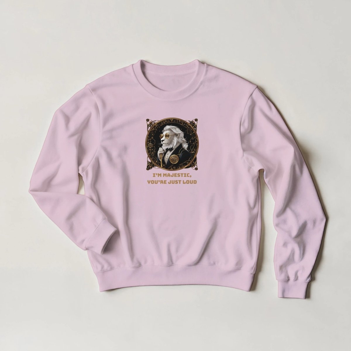 Majestic Lion Sweatshirt – Steampunk Elegance Streetwear in 6 Hues - ROMAG Store