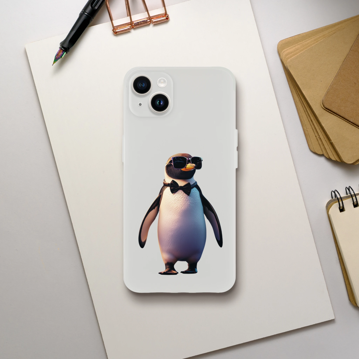 Chic Dapper Penguin iPhone Flexi Case - ROMAG Store