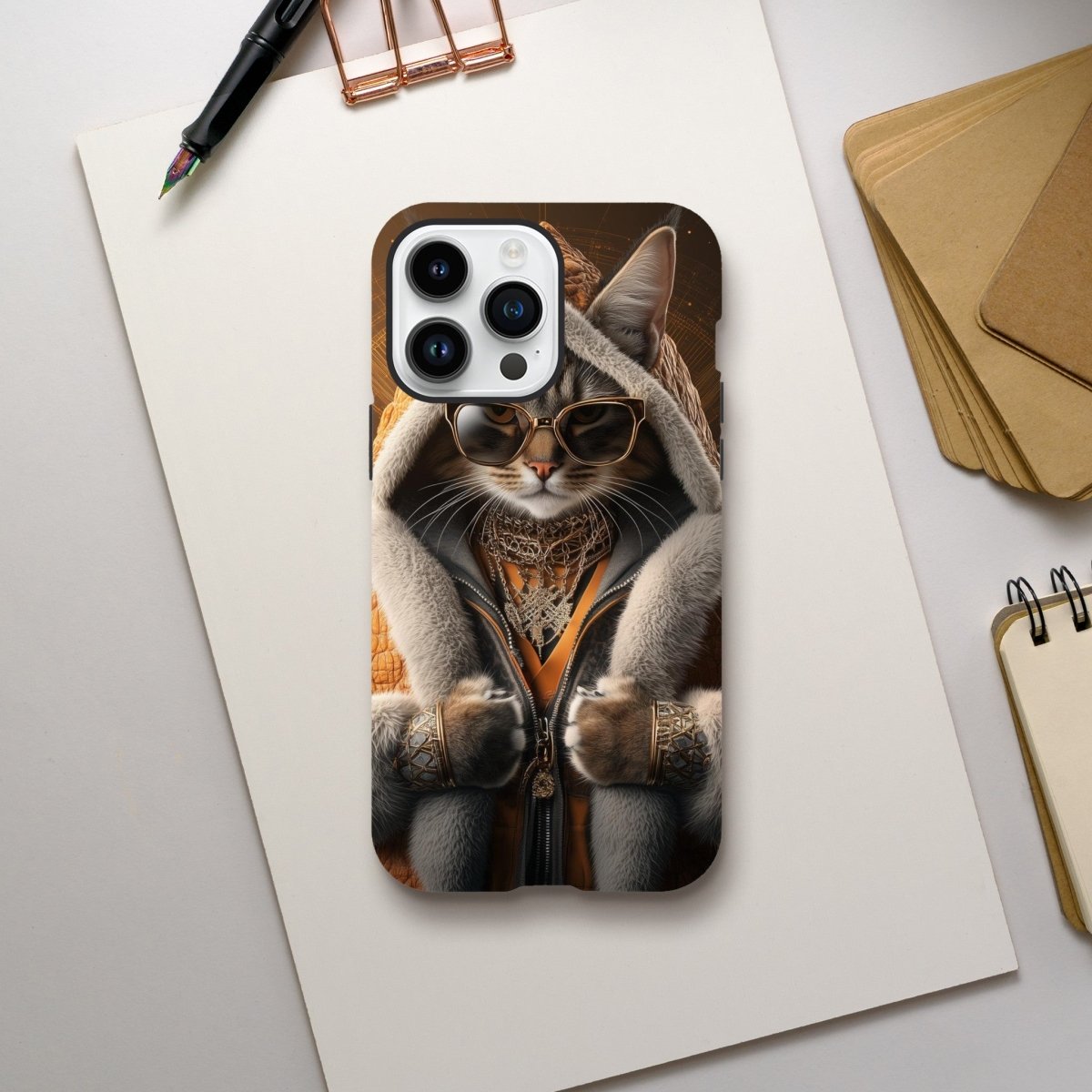 Sophisticated Lynx Cat 'Kingpin' iPhone Tough Case - ROMAG Store