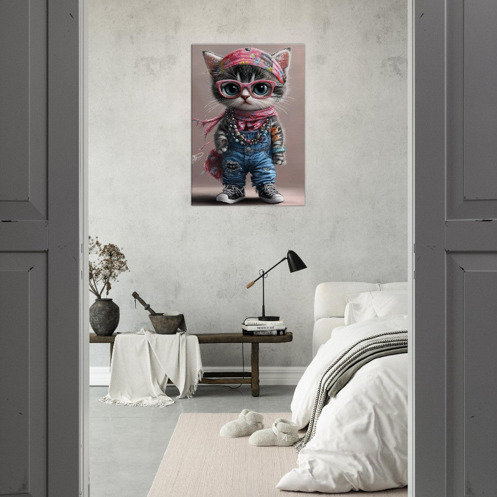 Bohemian Cat Canvas Art - ROMAG Store