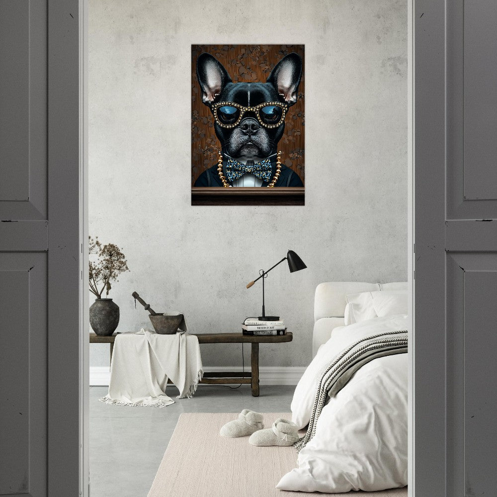 Dapper French Bulldog Canvas Wall Art - ROMAG Store