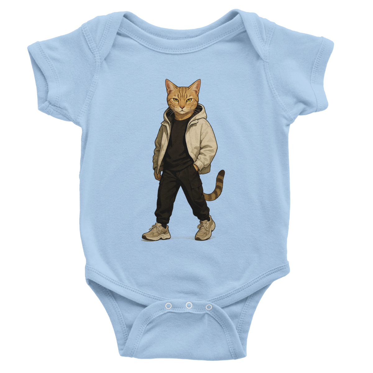Cool Cat Streetwear Baby Short Sleeve Bodysuit - ROMAG Store