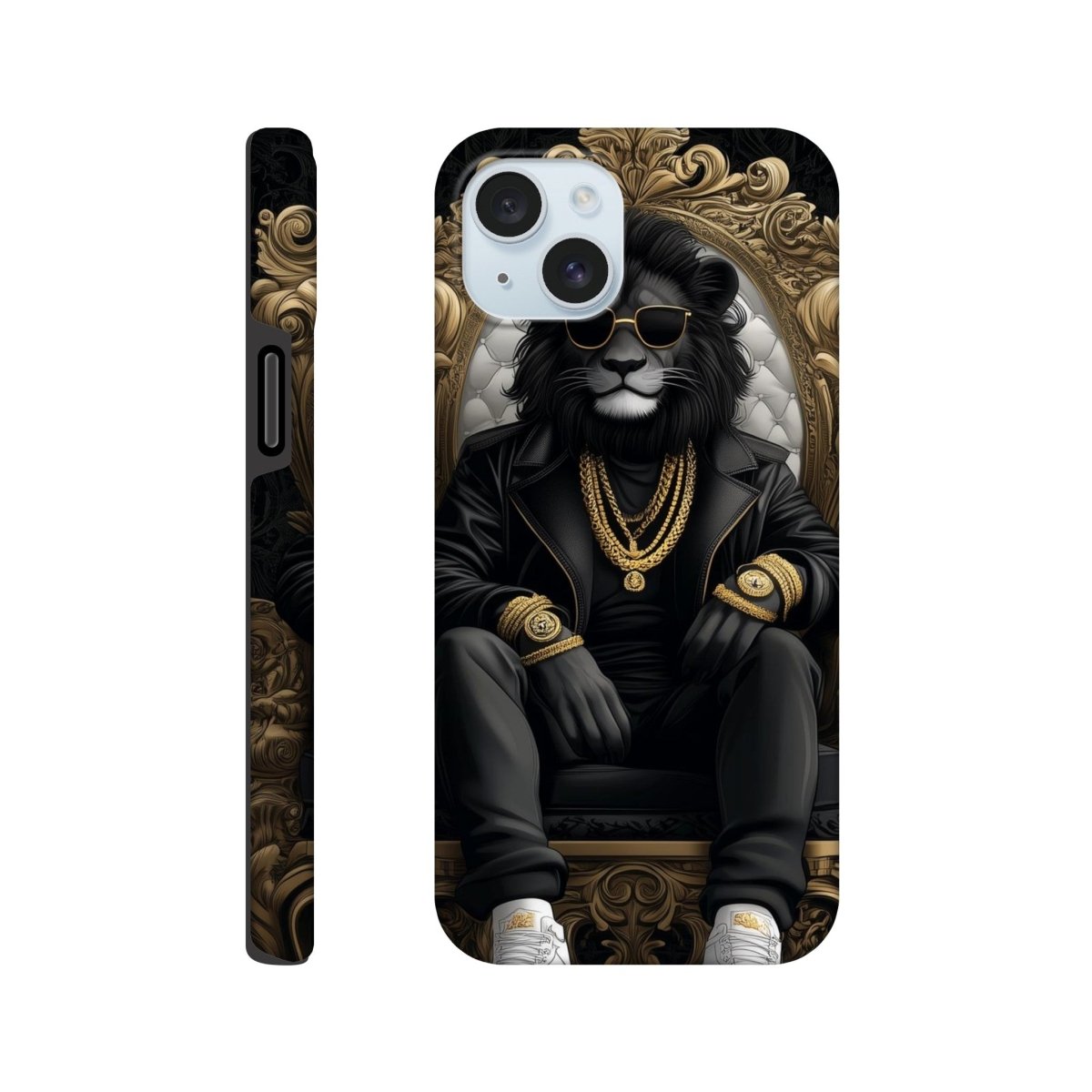 Regal Lion King Black & Gold iPhone Tough Case - ROMAG Store