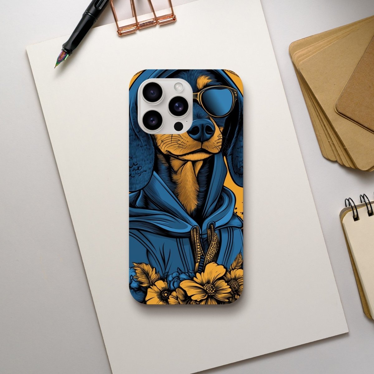 Cool Dachshund in Hoodie iPhone Tough Case - ROMAG Store