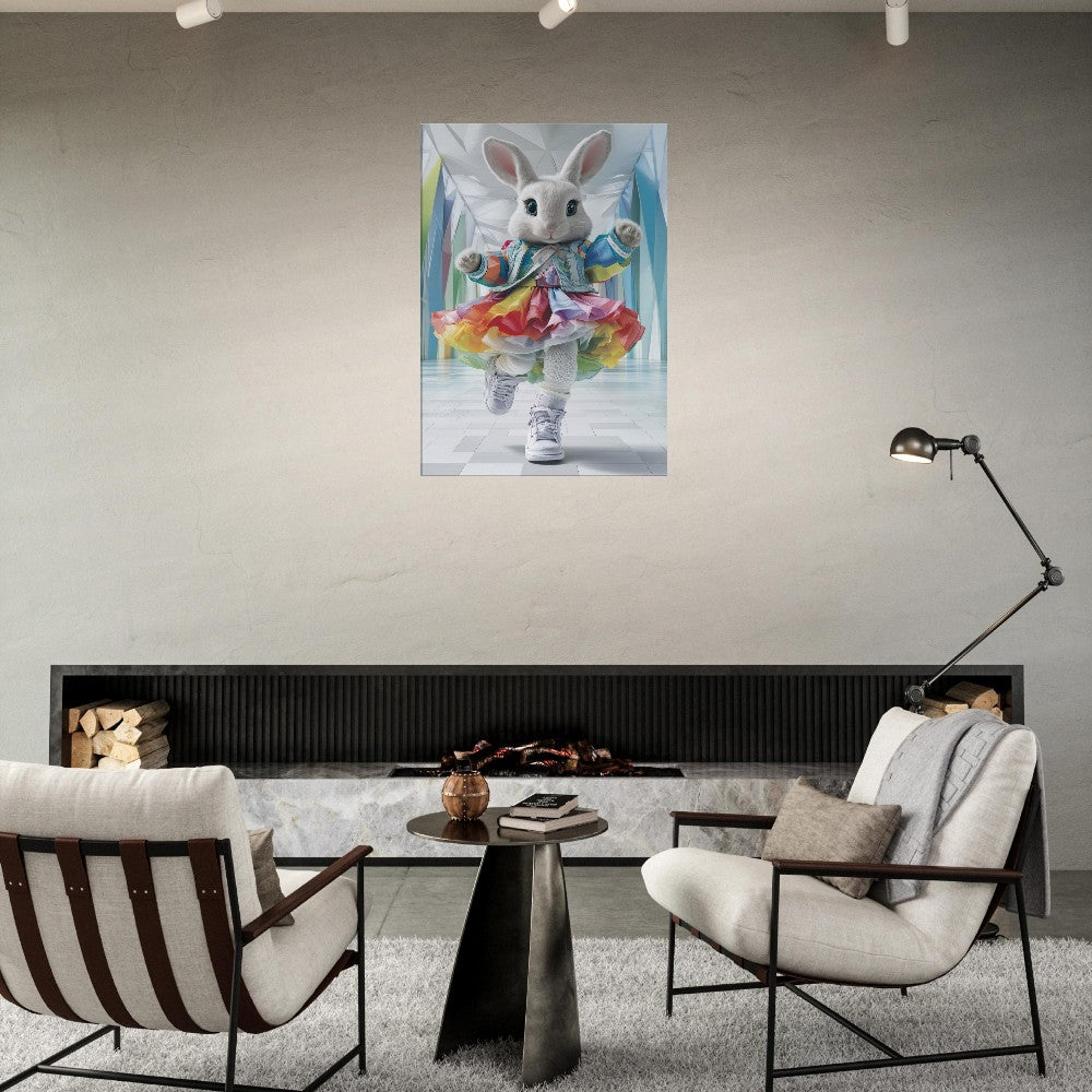 Rainbow Bunny Canvas Art - ROMAG Store