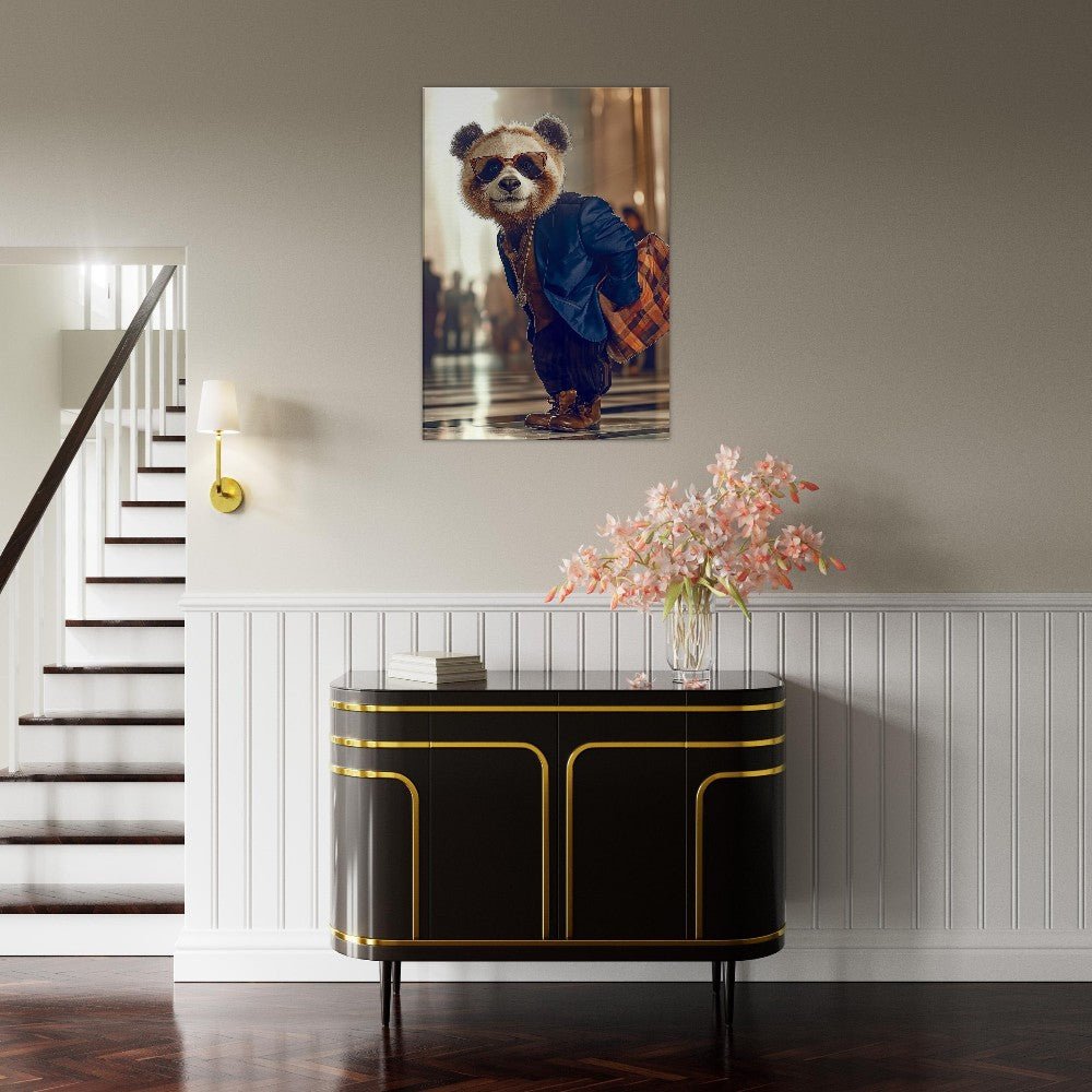 Red Panda in Suit Canvas Art - ROMAG Store