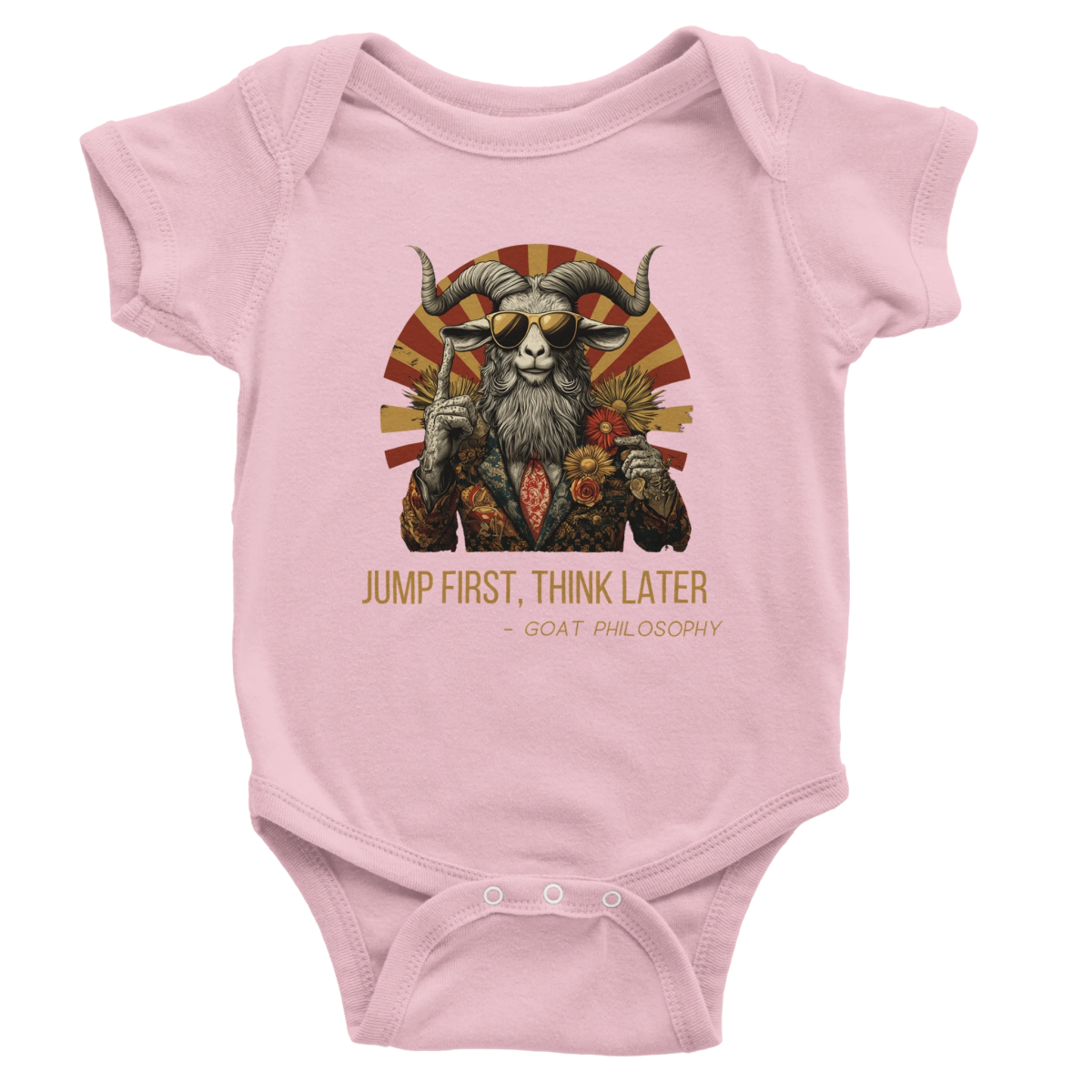 Goat Philosophy Baby Short Sleeve Bodysuit - ROMAG Store