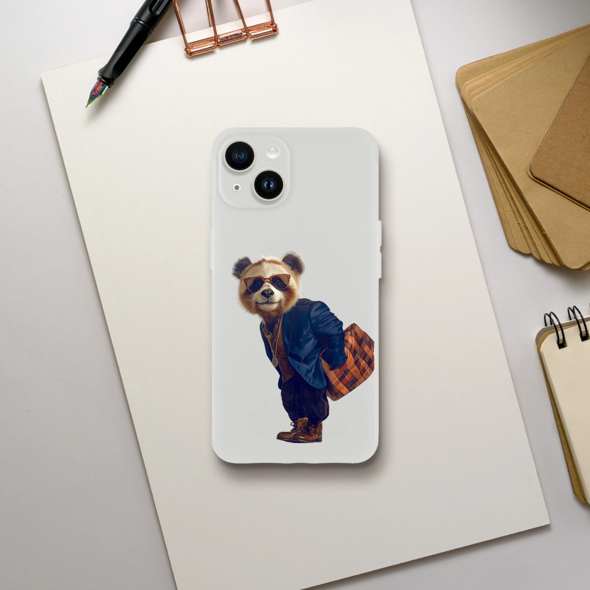 Dapper Urban Panda iPhone Flexi Case - ROMAG Store
