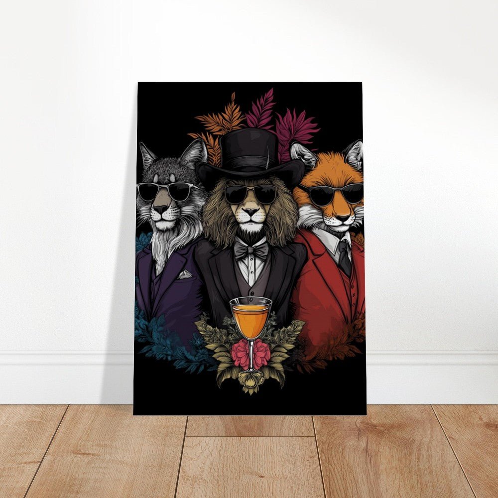 Suited Fox, Wolf & Lion Canvas - ROMAG Store