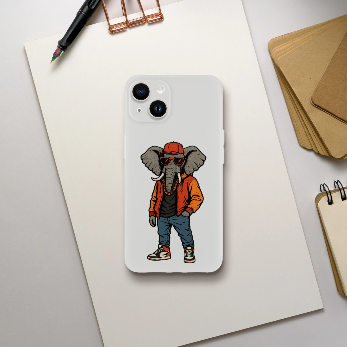 Hip - Hop Elephant iPhone Flexi Case - ROMAG Store