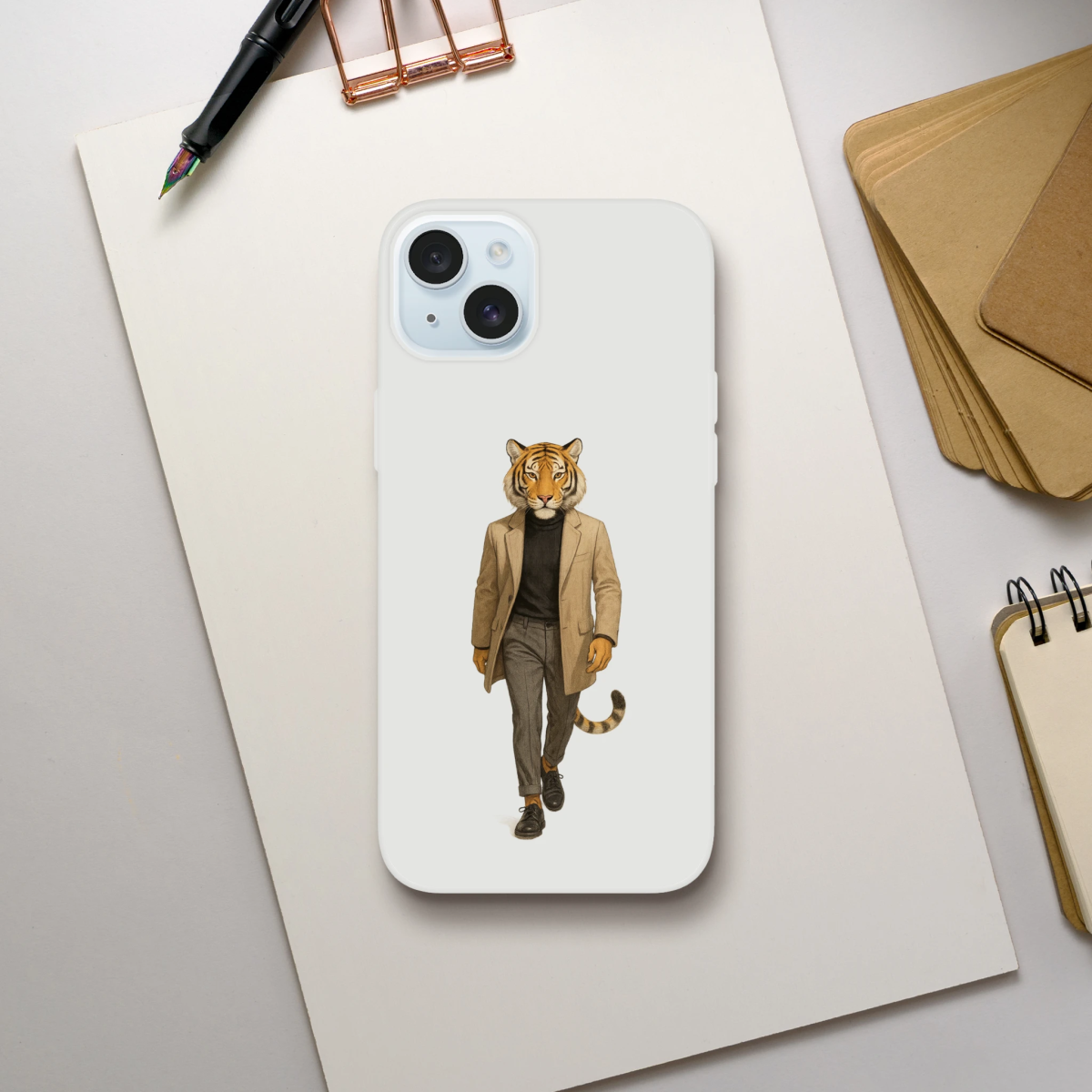 Dapper Tiger iPhone Flexi Case - ROMAG Store