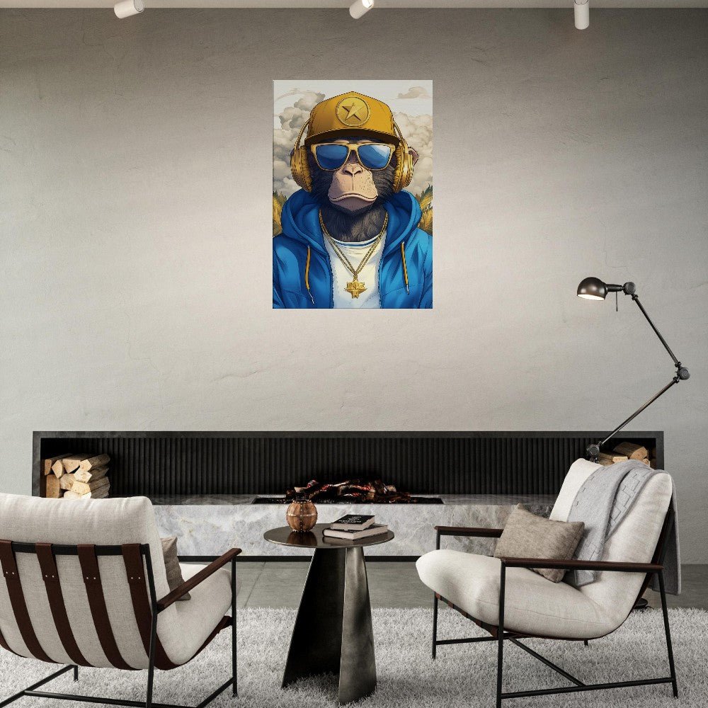 Chimp Cool Canvas Art - ROMAG Store