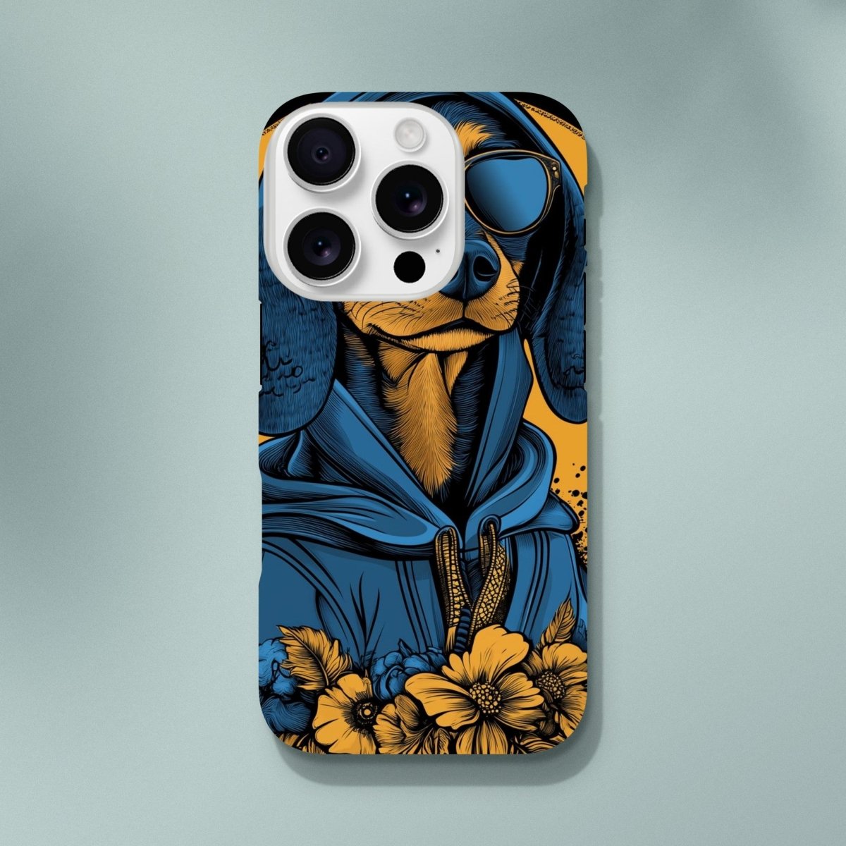 Cool Dachshund in Hoodie iPhone Tough Case - ROMAG Store
