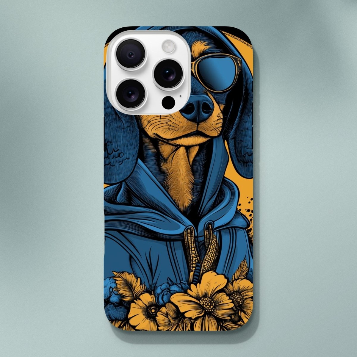 Cool Dachshund in Hoodie iPhone Tough Case - ROMAG Store