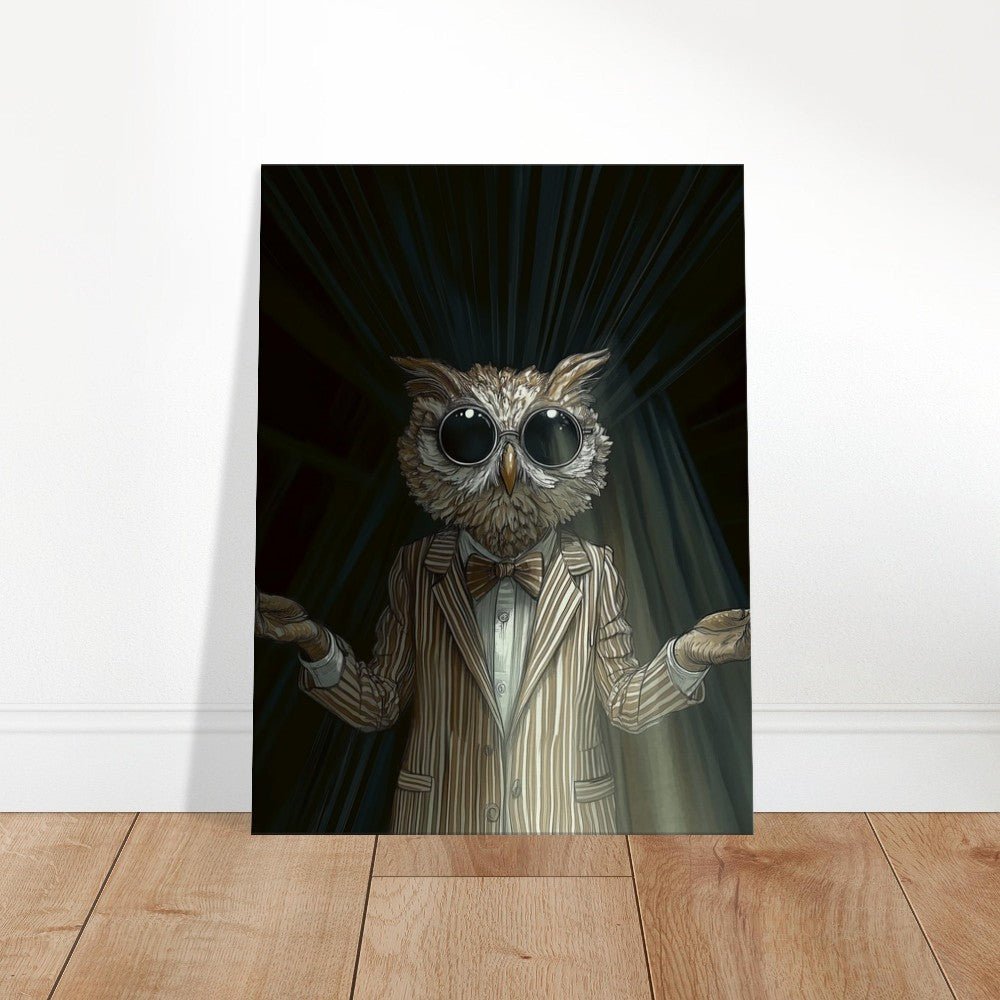 Sophisticated Owl in Suit Canvas - ROMAG Store