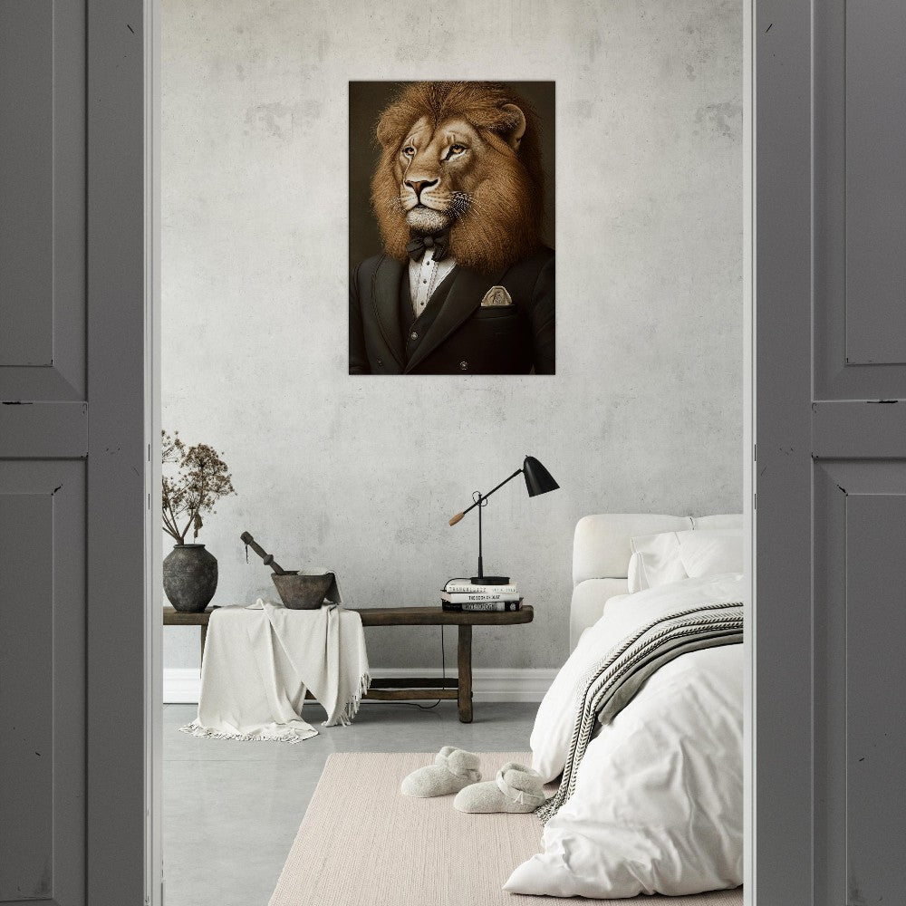 Luxury Lion in Suit Canvas - ROMAG Store