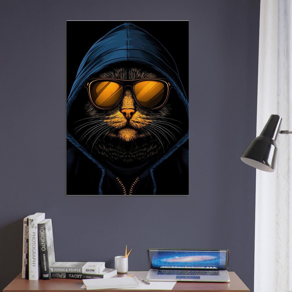 Undercover Cat Canvas Wall Art - ROMAG Store