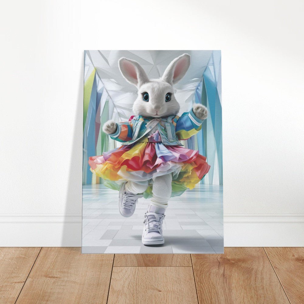 Rainbow Bunny Canvas Art - ROMAG Store