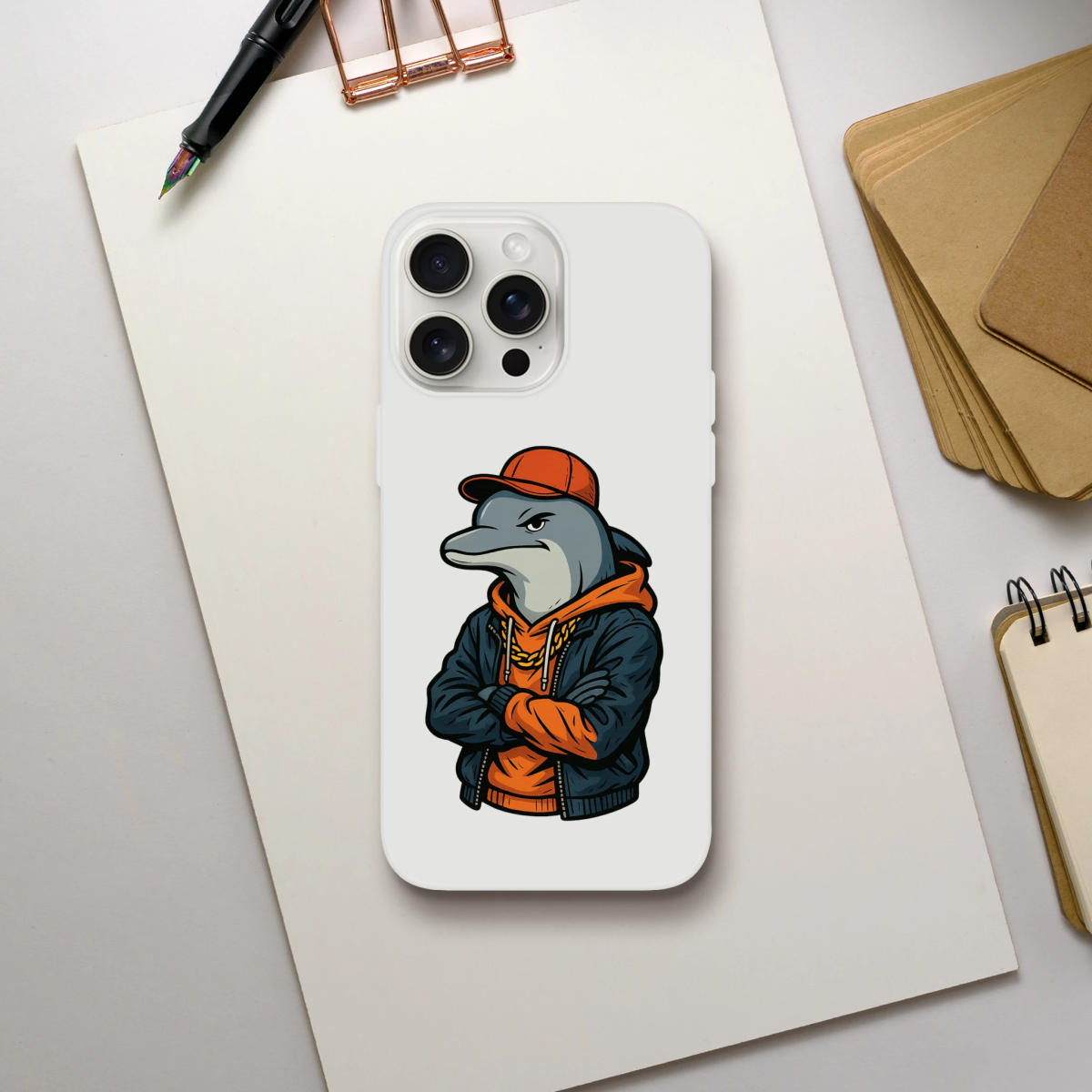 Cool Dolphin Streetwear iPhone Flexi Case - ROMAG Store