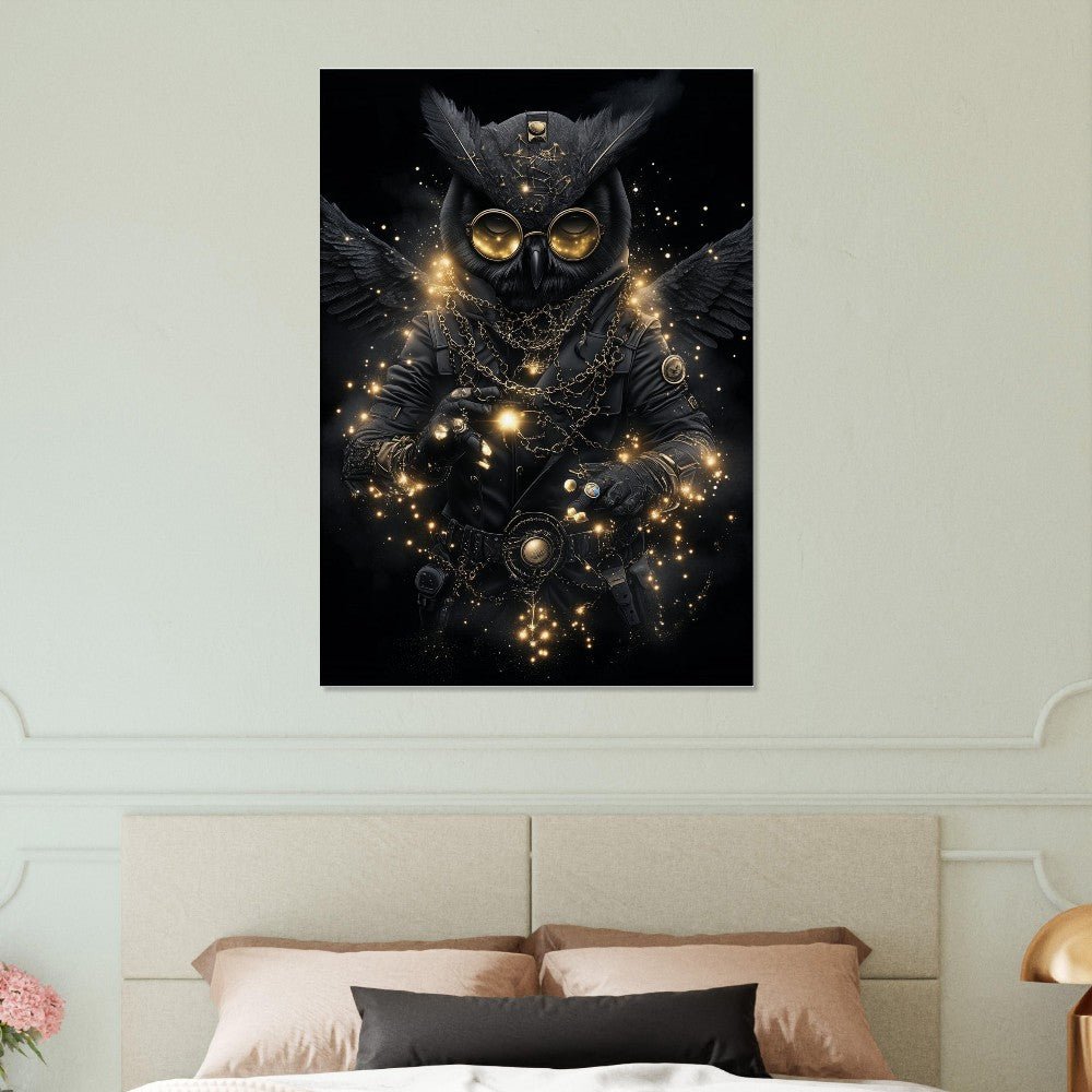 Steampunk Owl Canvas Art - ROMAG Store