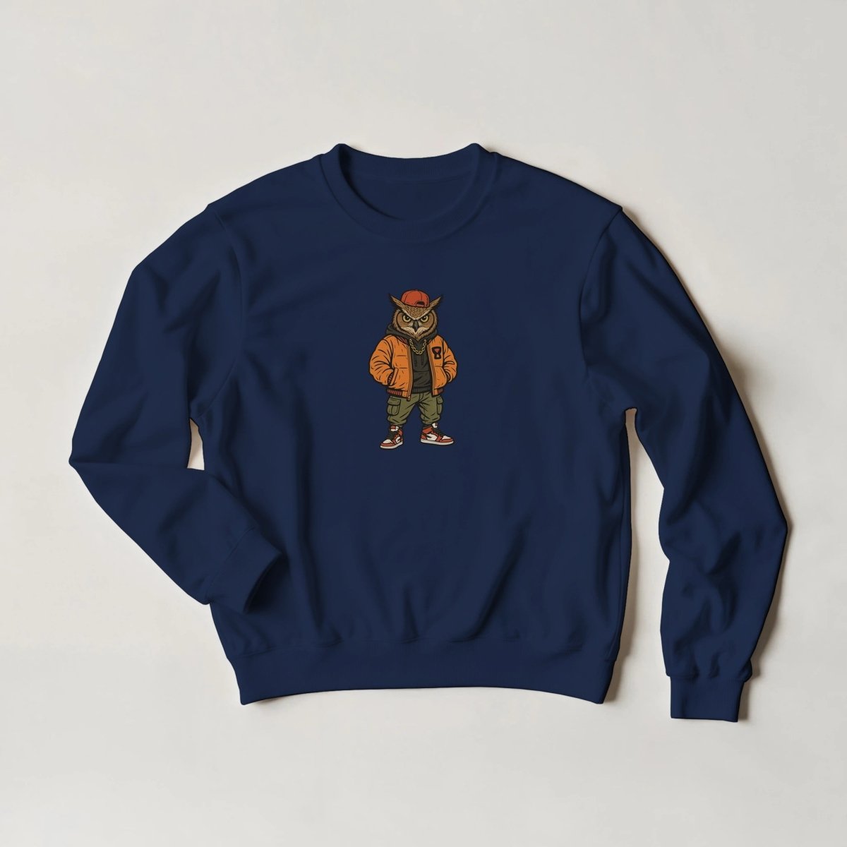 Owl Streetwear Sweatshirt – Urban Rebel Graphic Tee in 6 Colors - ROMAG Store