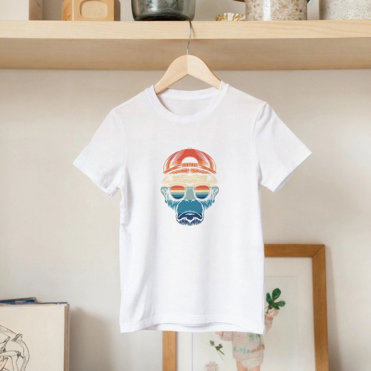 Cool Retro Ape Kids T-Shirt - ROMAG Store