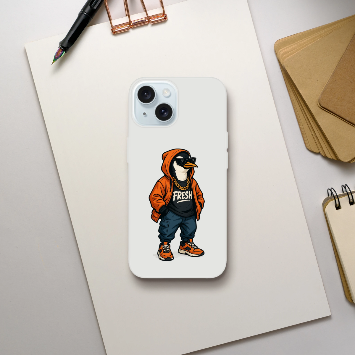 Fresh Penguin Streetwear iPhone Flexi Case - ROMAG Store