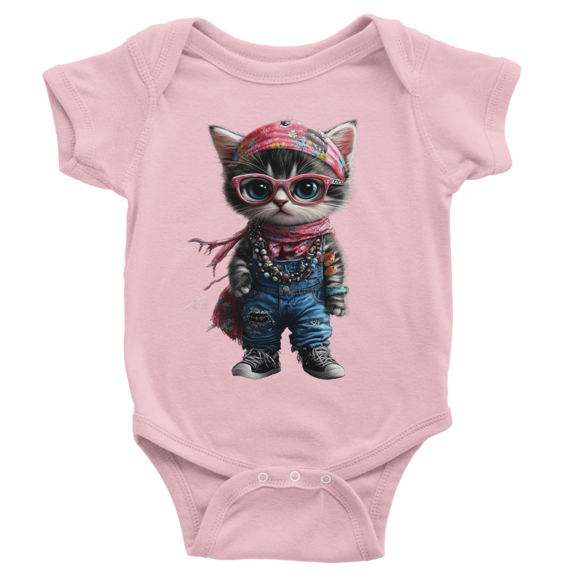 Urban Chic Kitty Baby Short Sleeve Bodysuit - ROMAG Store