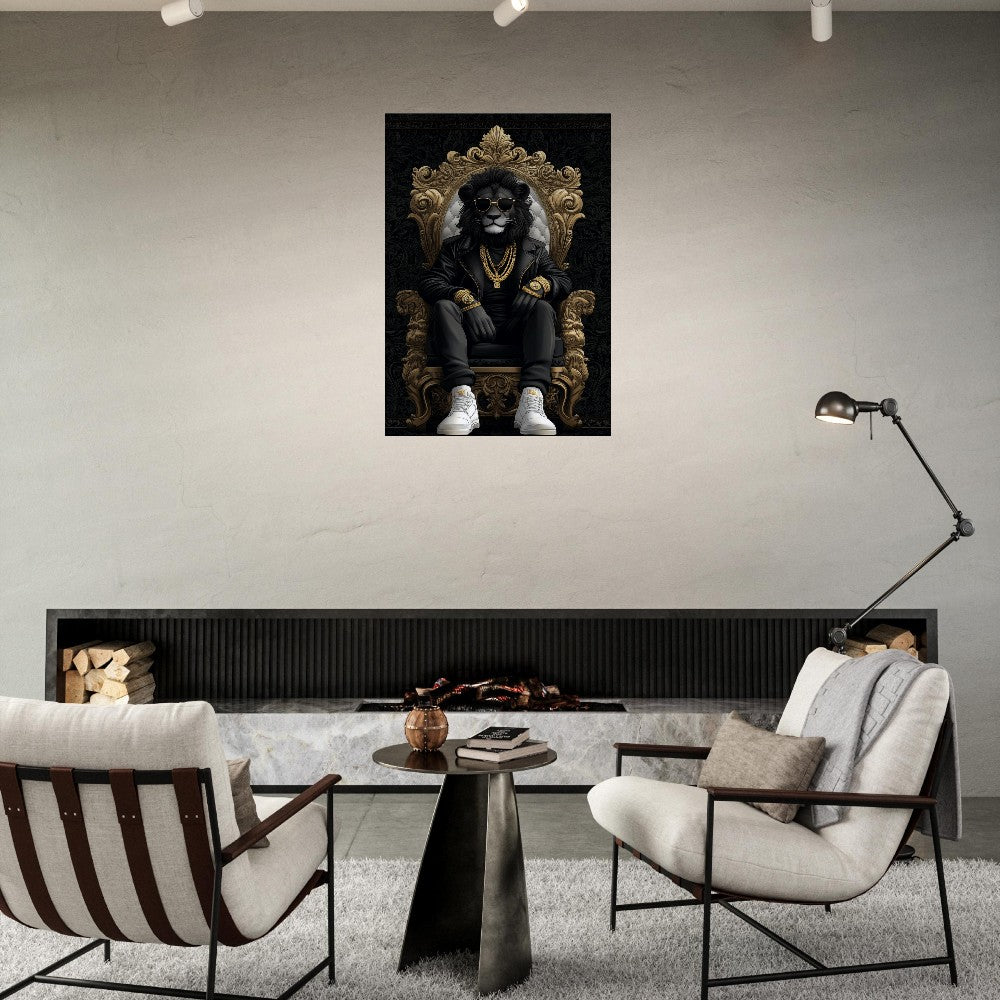 Luxury Suave Lion King Canvas Art - ROMAG Store