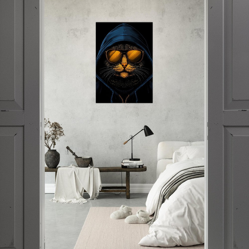 Undercover Cat Canvas Wall Art - ROMAG Store