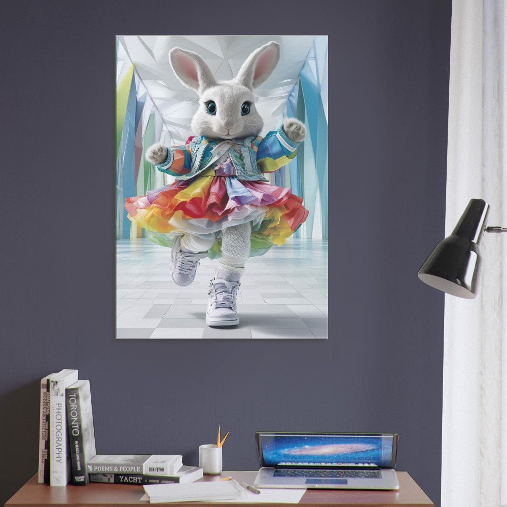 Rainbow Bunny Canvas Art - ROMAG Store