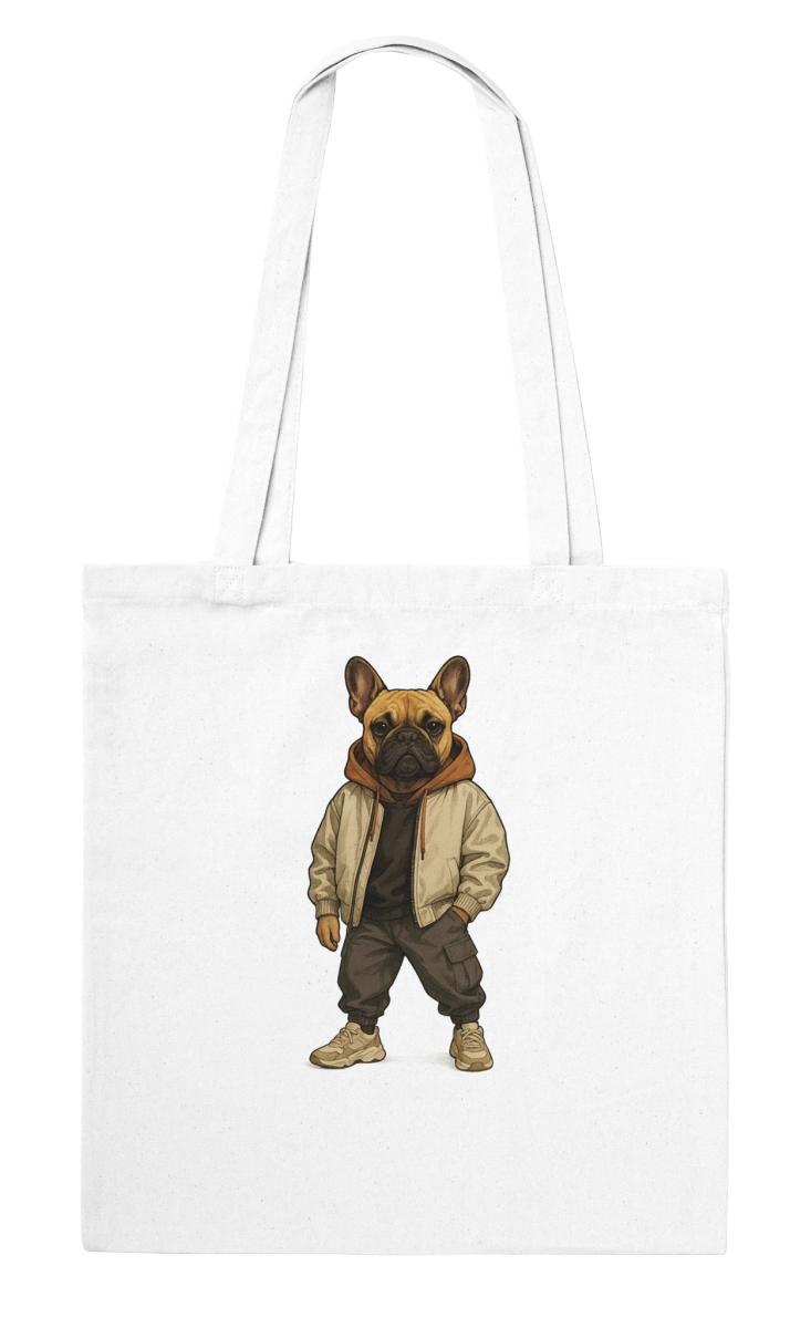 Chic French Bulldog Streetwear Tote Bag - ROMAG Store