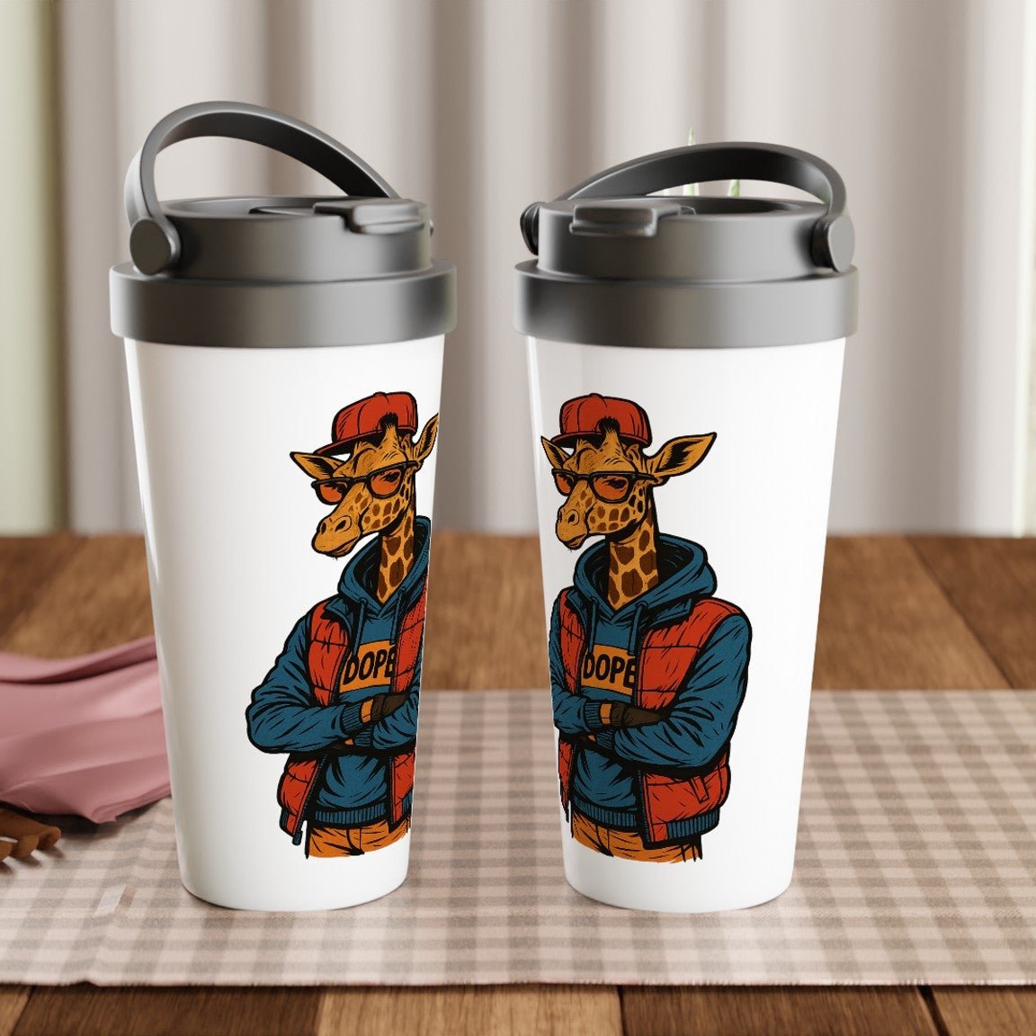 Dope Giraffe Stainless Steel Travel Mug - ROMAG Store