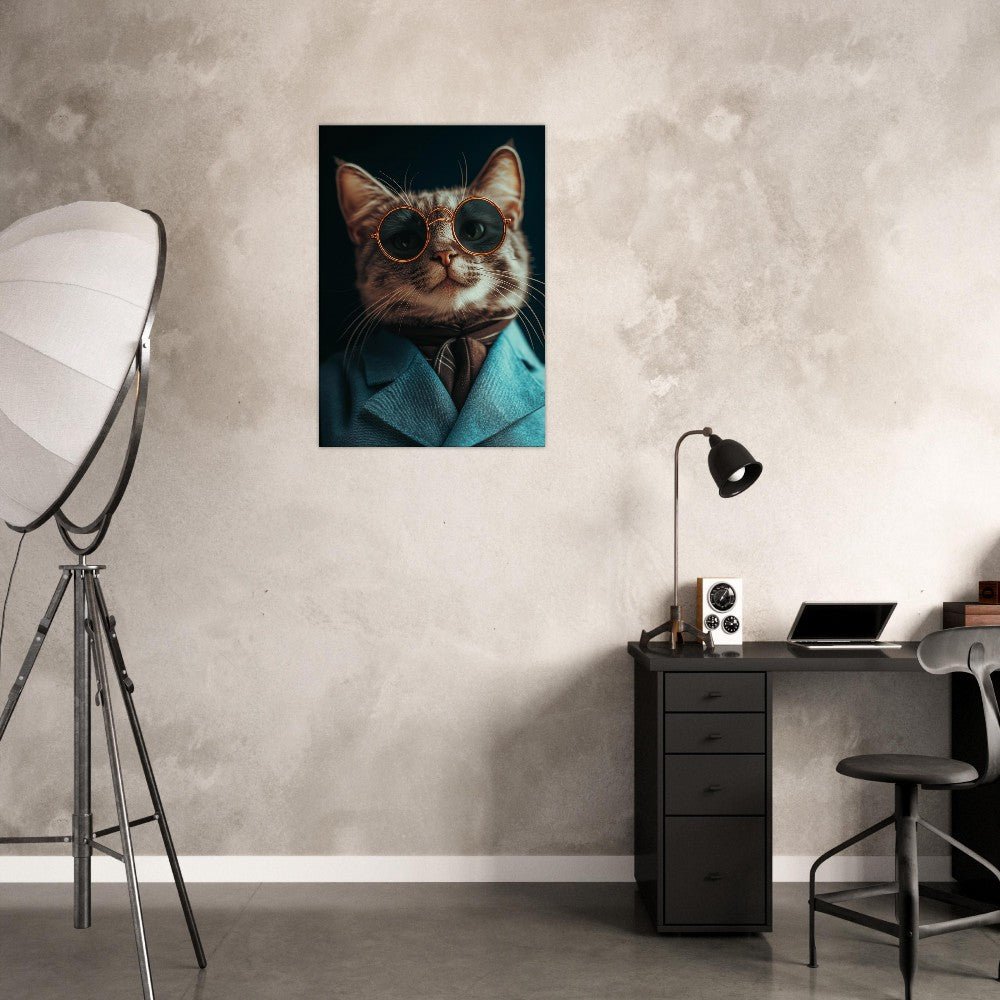 Sophisticated Cat in Suit Canvas - ROMAG Store