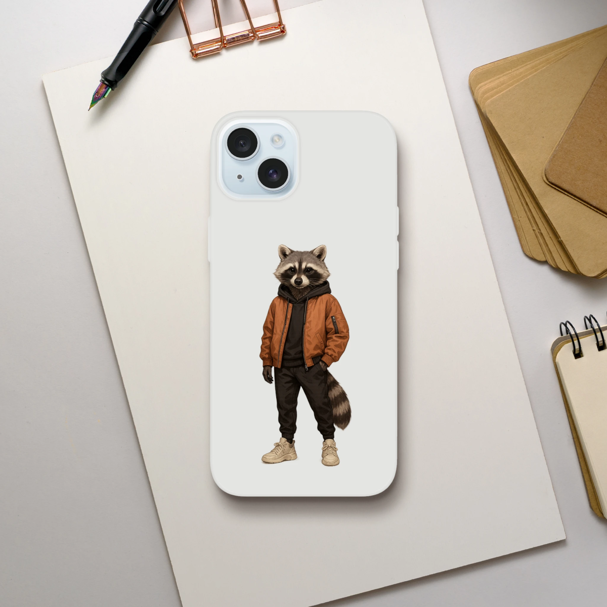 Cool Raccoon Streetwear iPhone Flexi Case - ROMAG Store