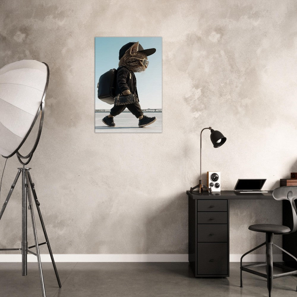 Urban Chic Cat Canvas Wall Art - ROMAG Store