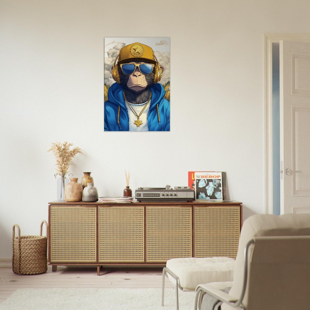 Chimp Cool Canvas Art - ROMAG Store