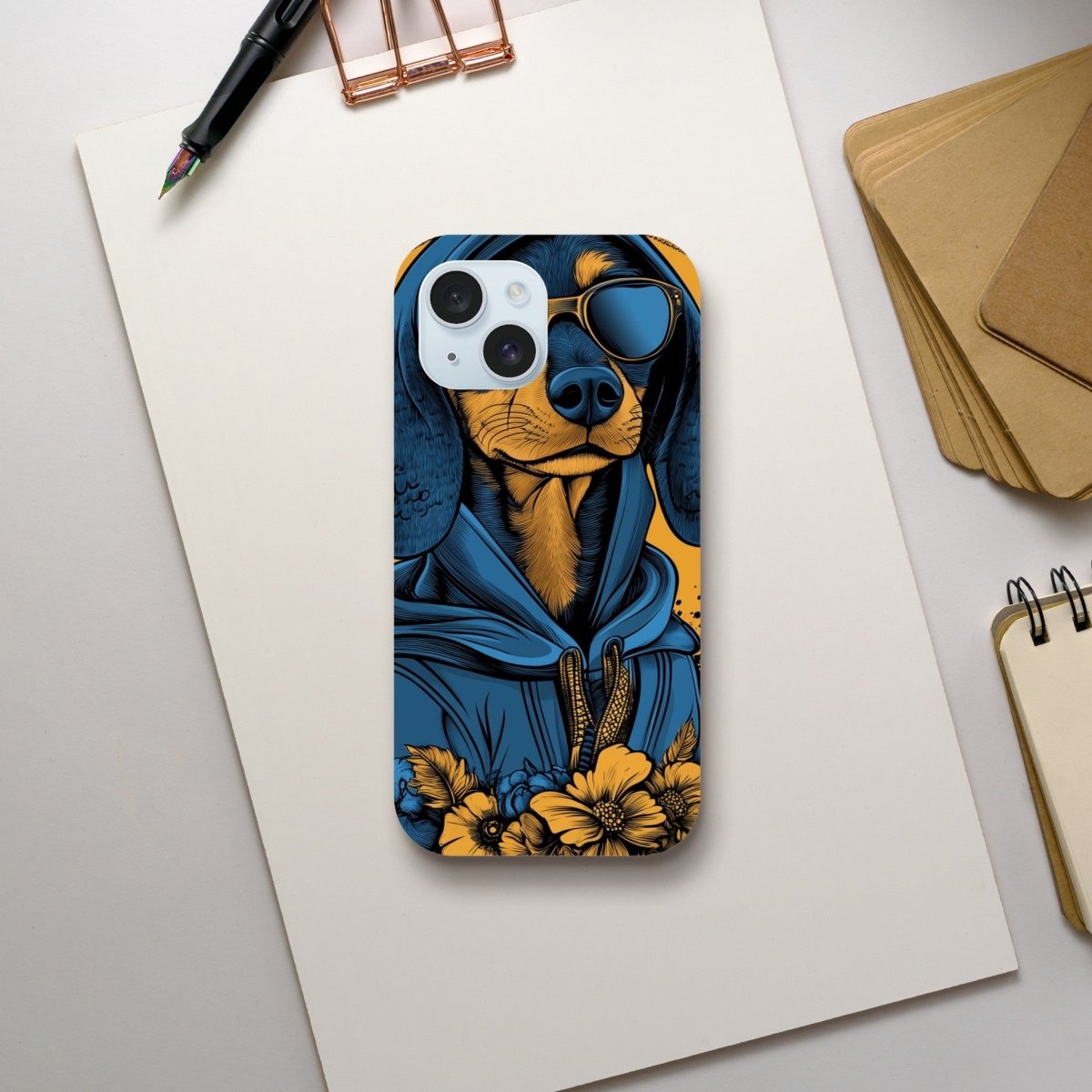 Cool Dachshund in Hoodie iPhone Tough Case - ROMAG Store