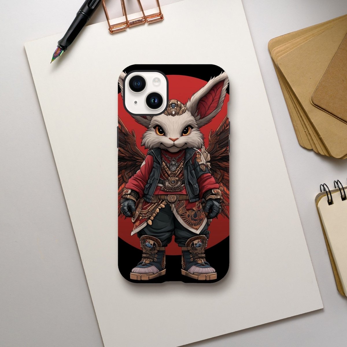 Winged Steampunk Rabbit iPhone Tough Case - ROMAG Store
