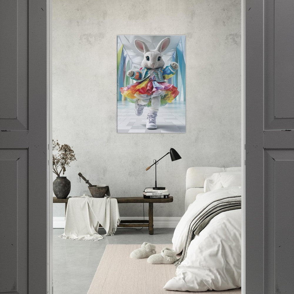 Rainbow Bunny Canvas Art - ROMAG Store