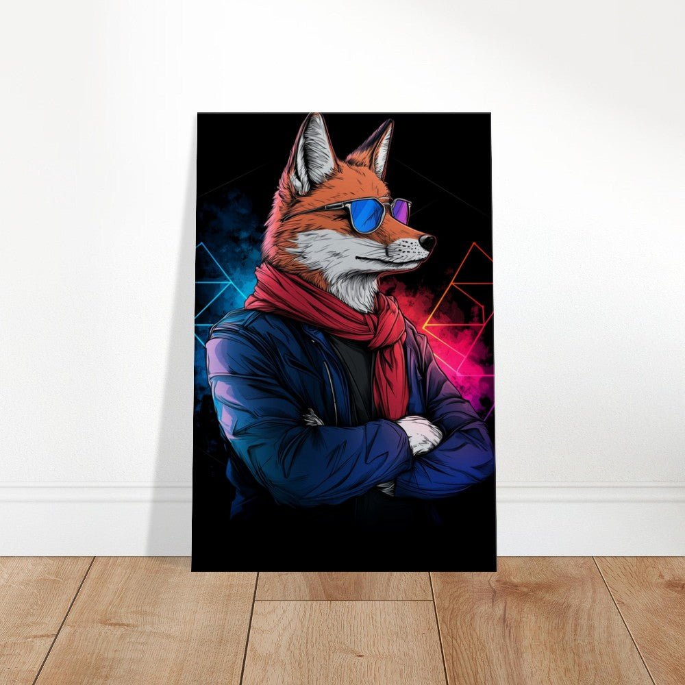 Chic Fox in Shades Canvas Art - ROMAG Store
