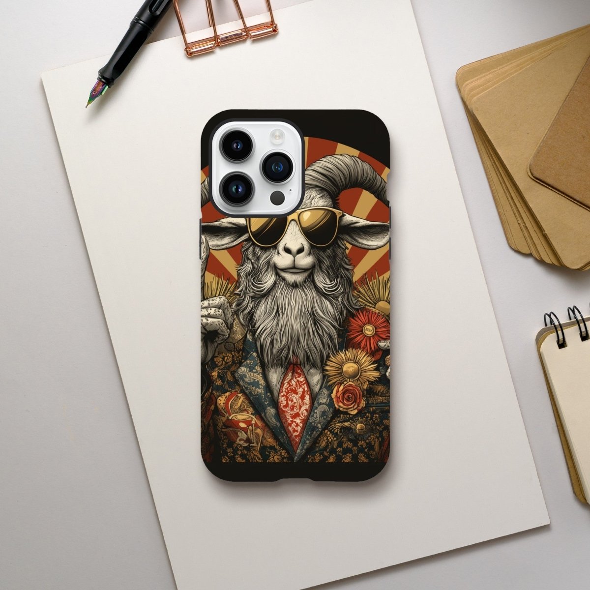 Chic Goat in Shades iPhone Tough Case - ROMAG Store