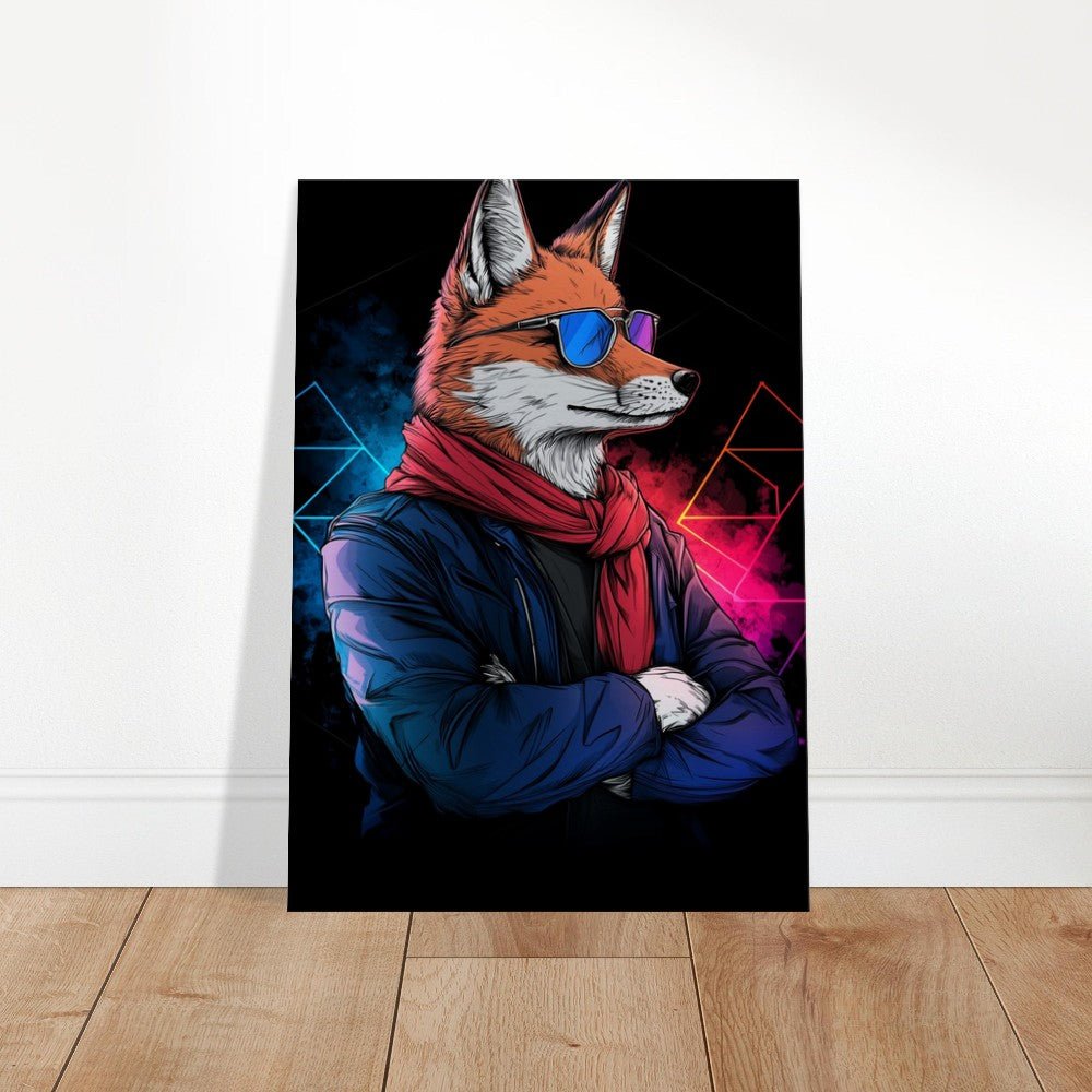 Chic Fox in Shades Canvas Art - ROMAG Store