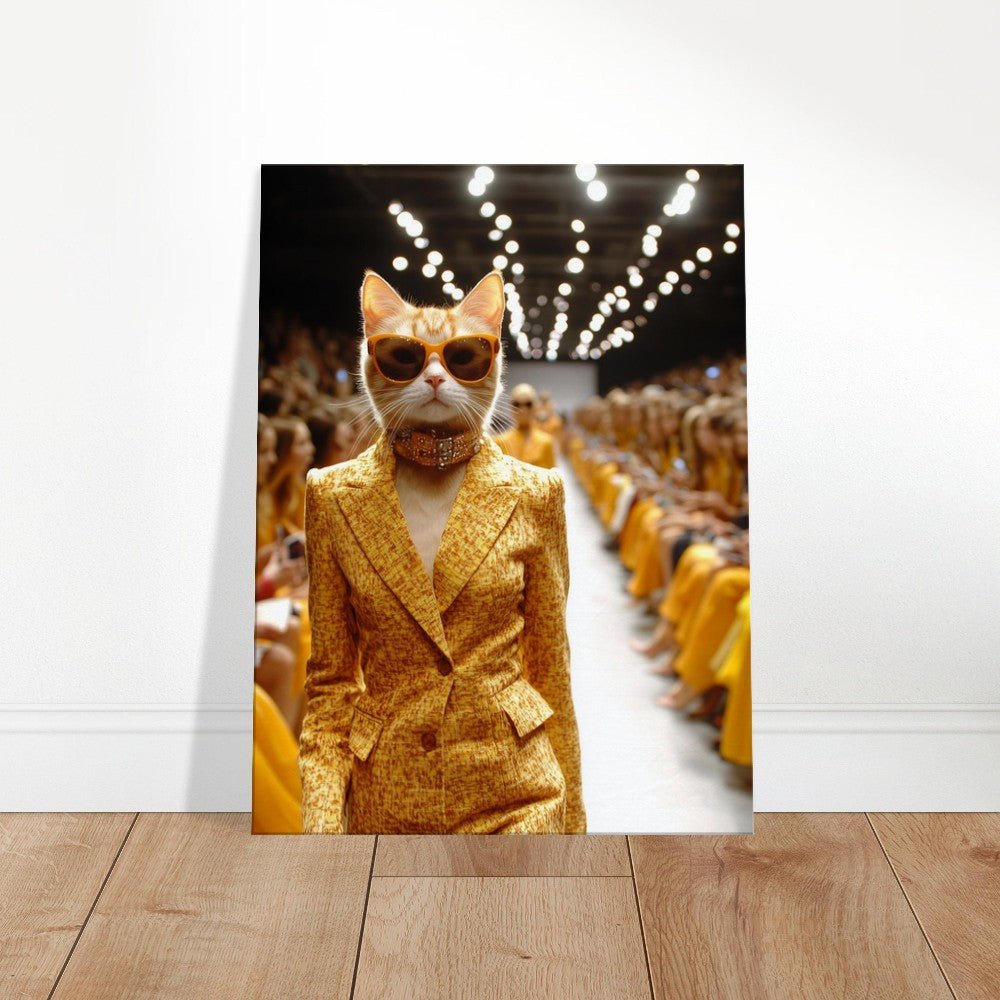 Luxury Cat Fashionista Canvas Wall Art - ROMAG Store