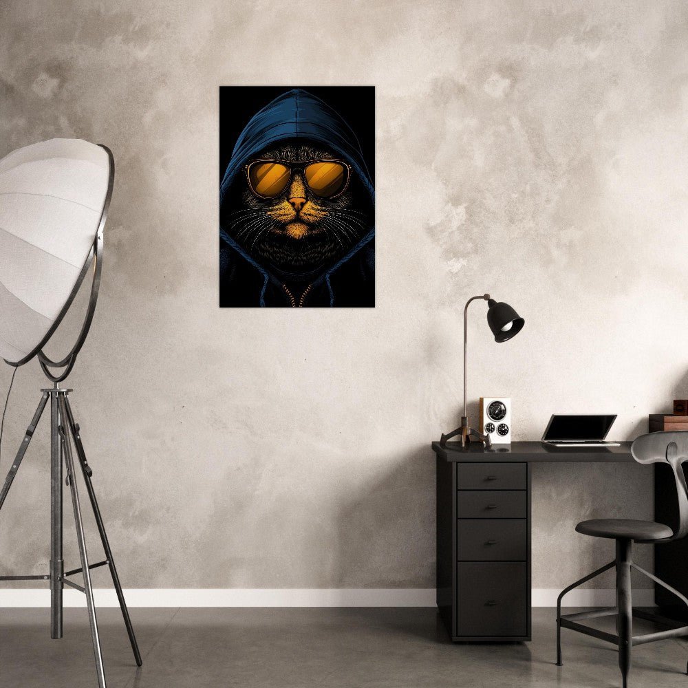 Undercover Cat Canvas Wall Art - ROMAG Store