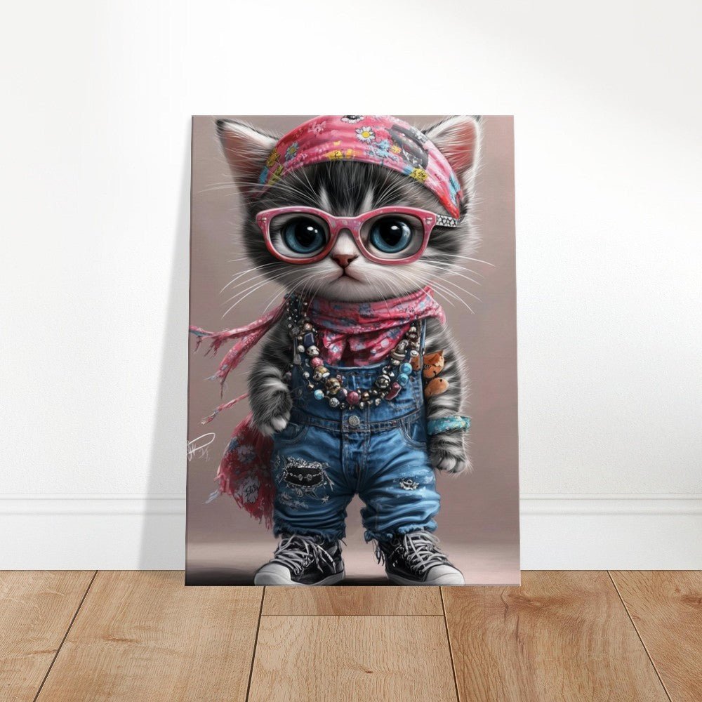 Bohemian Cat Canvas Art - ROMAG Store