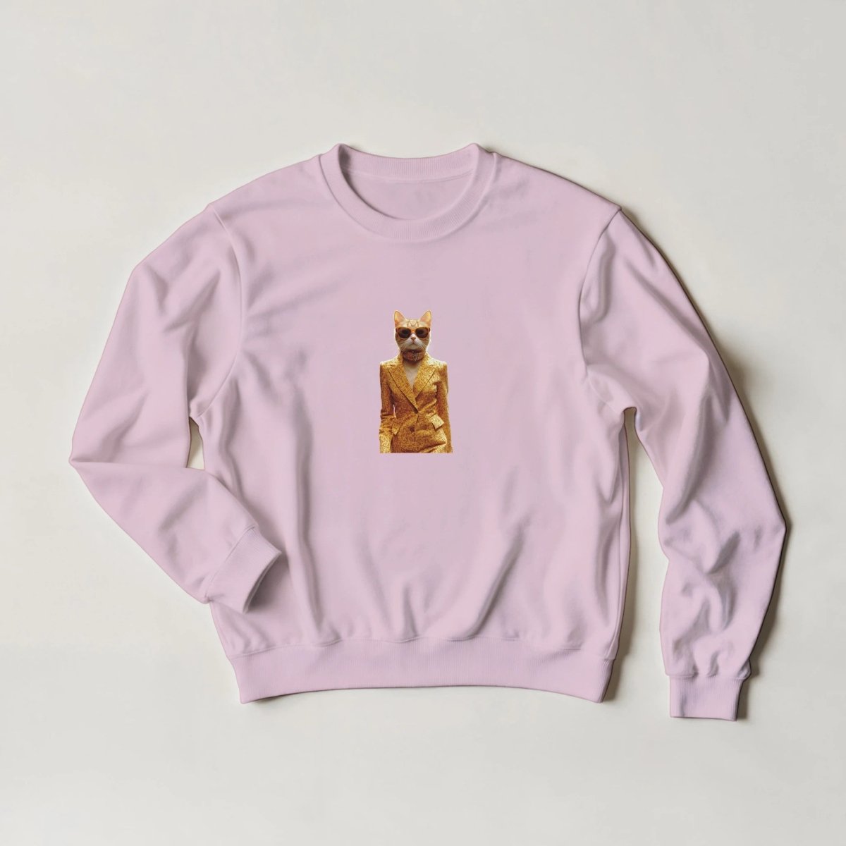 Chic Cat Sweatshirt – Luxe Streetwear Graphic in Your Choice of 6 Hues & Sizes S - 3XL - ROMAG Store
