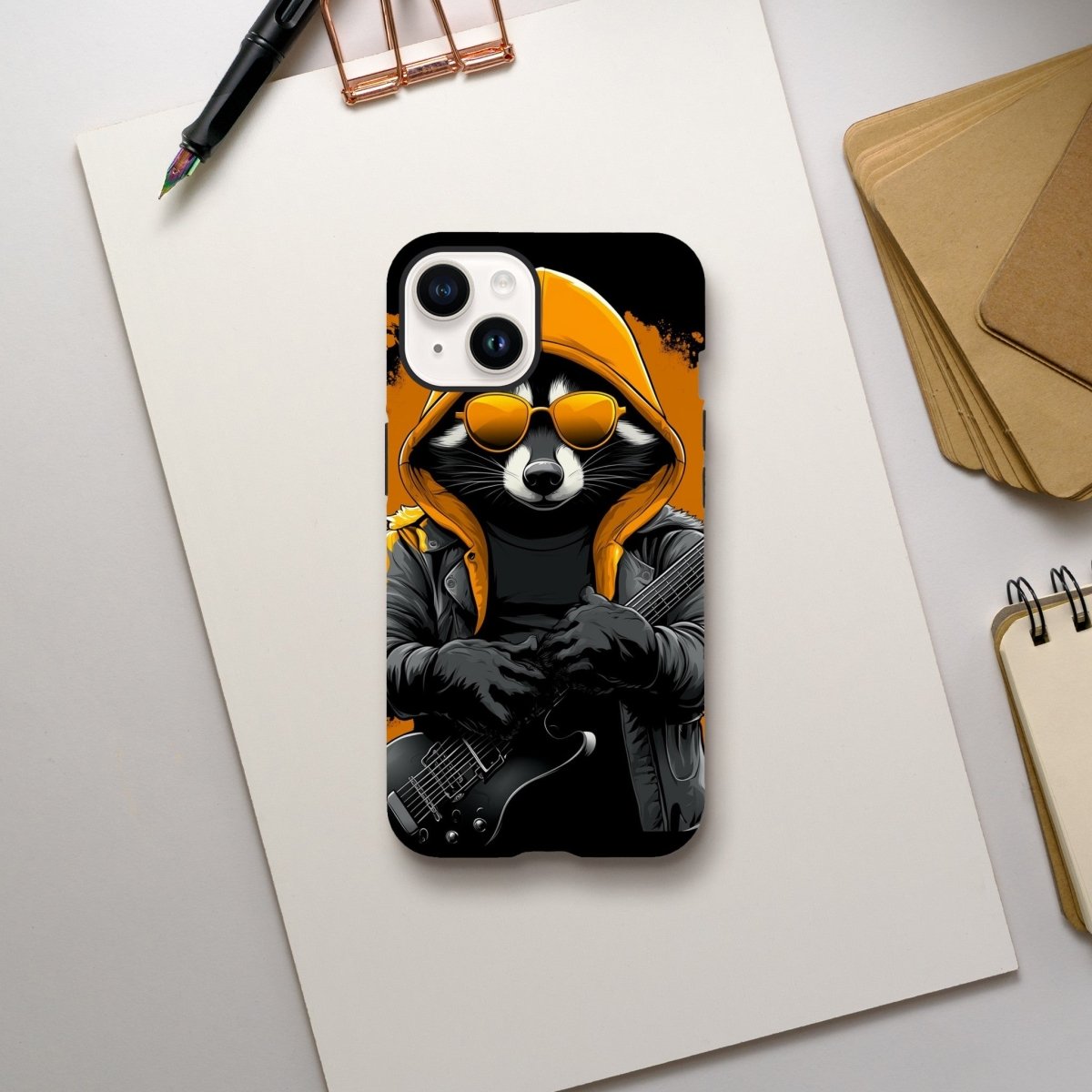 Rock 'n' Roll Raccoon iPhone Tough Case - ROMAG Store