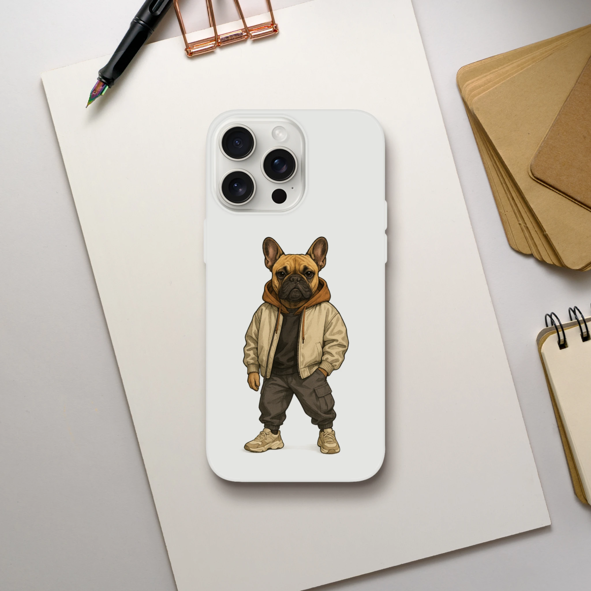Chic French Bulldog Streetwear iPhone Flexi Case - ROMAG Store